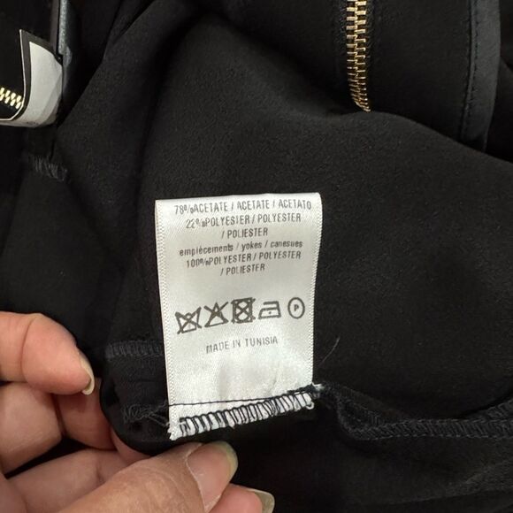 NWT Sandro Paris Roucoule Exposed Zipper Flutter Sleeve Dress size 2 - Picture 9 of 15